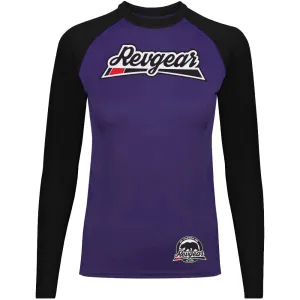 Long Sleeve Women's BJJ Rashguard - Black/Purple