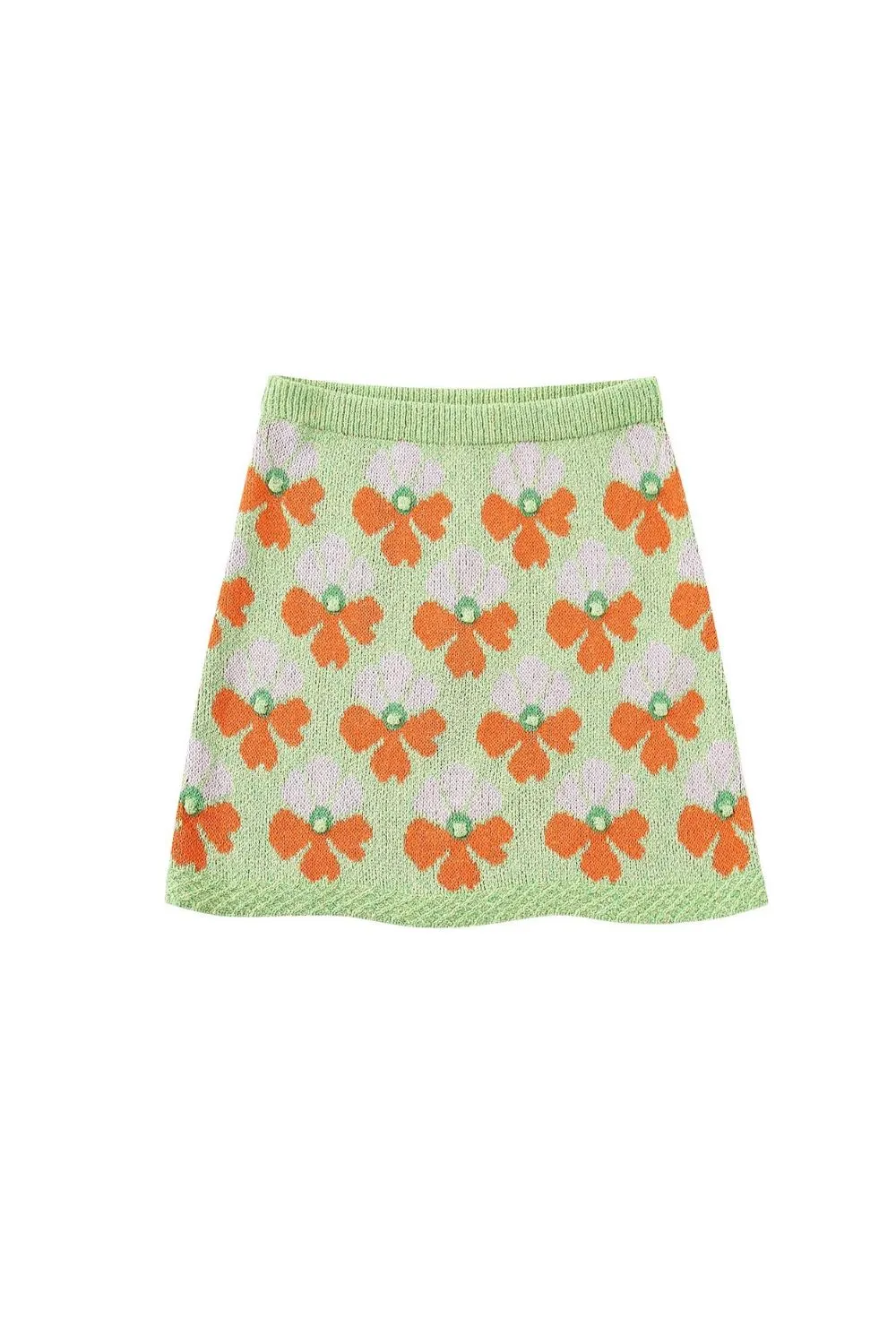 'Lottie' Polo-Neck Knit Top & Mini Skirt