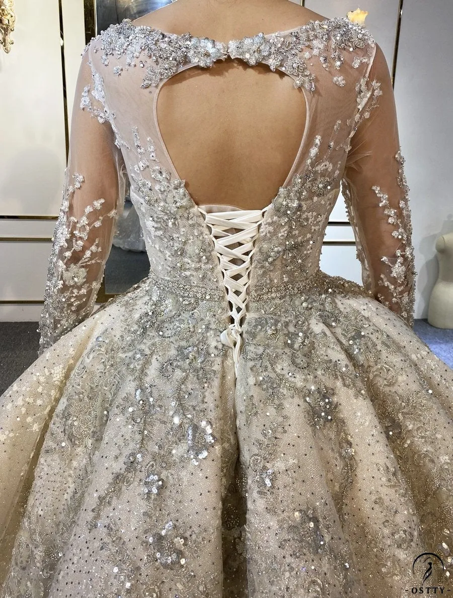 Luxury Embroidered Sleeveless Wedding Dresses OS3964