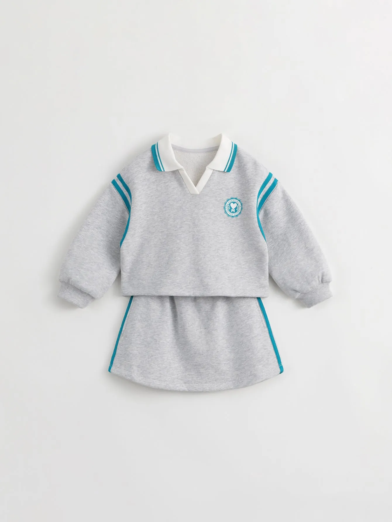 MARC & JANIE Girls Polo Collar Sweatshirt Skirt Sets 231367