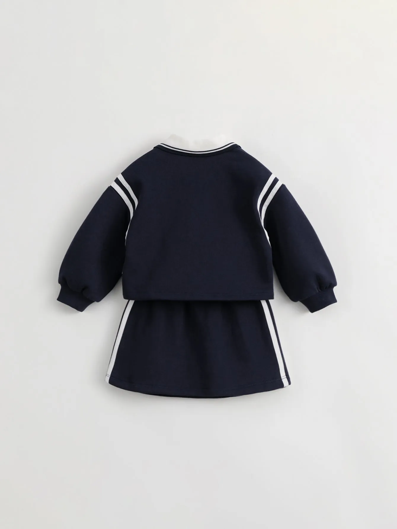 MARC & JANIE Girls Polo Collar Sweatshirt Skirt Sets 231367