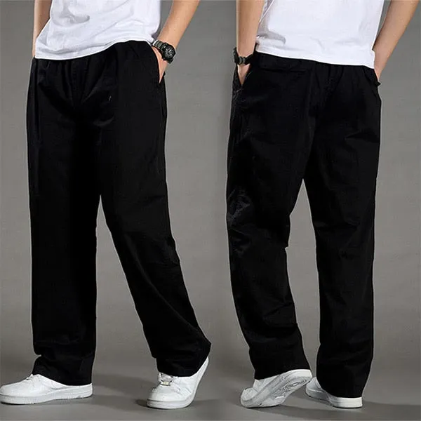 Men Solid Pants with Many Pockets Tactical Cargo Pants Dark Grey Combat Pants Straight Trousers Summer Safari Style Men Clothing