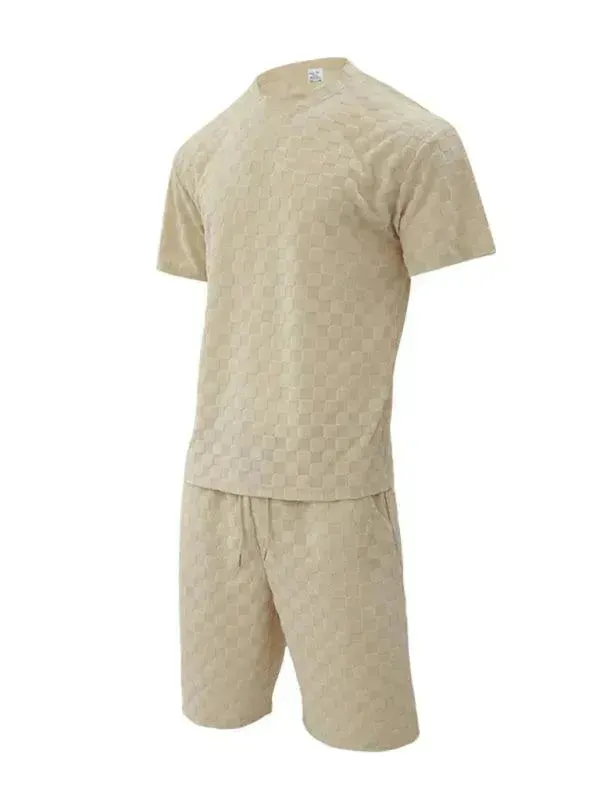 Men's Checkerboard Leisure Two-Piece