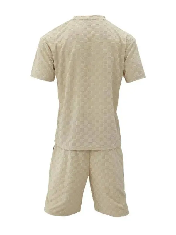 Men's Checkerboard Leisure Two-Piece