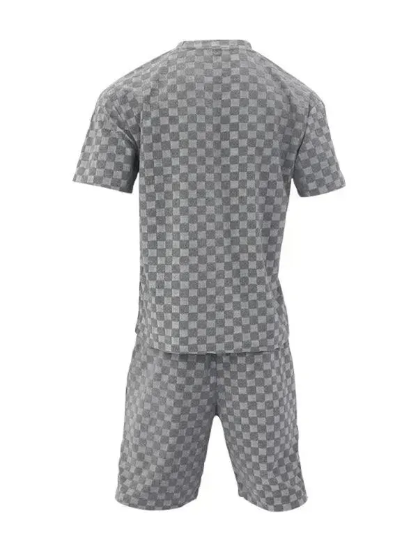 Men's Checkerboard Leisure Two-Piece