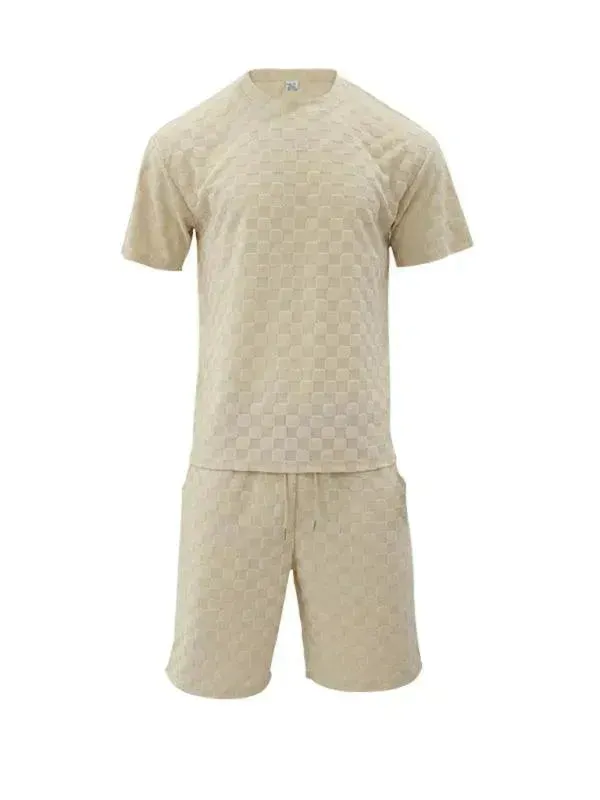 Men's Checkerboard Leisure Two-Piece