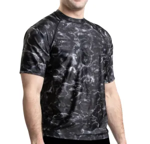 Mens Short Sleeve Loose Fit Swim Rashguard | Aqua Design