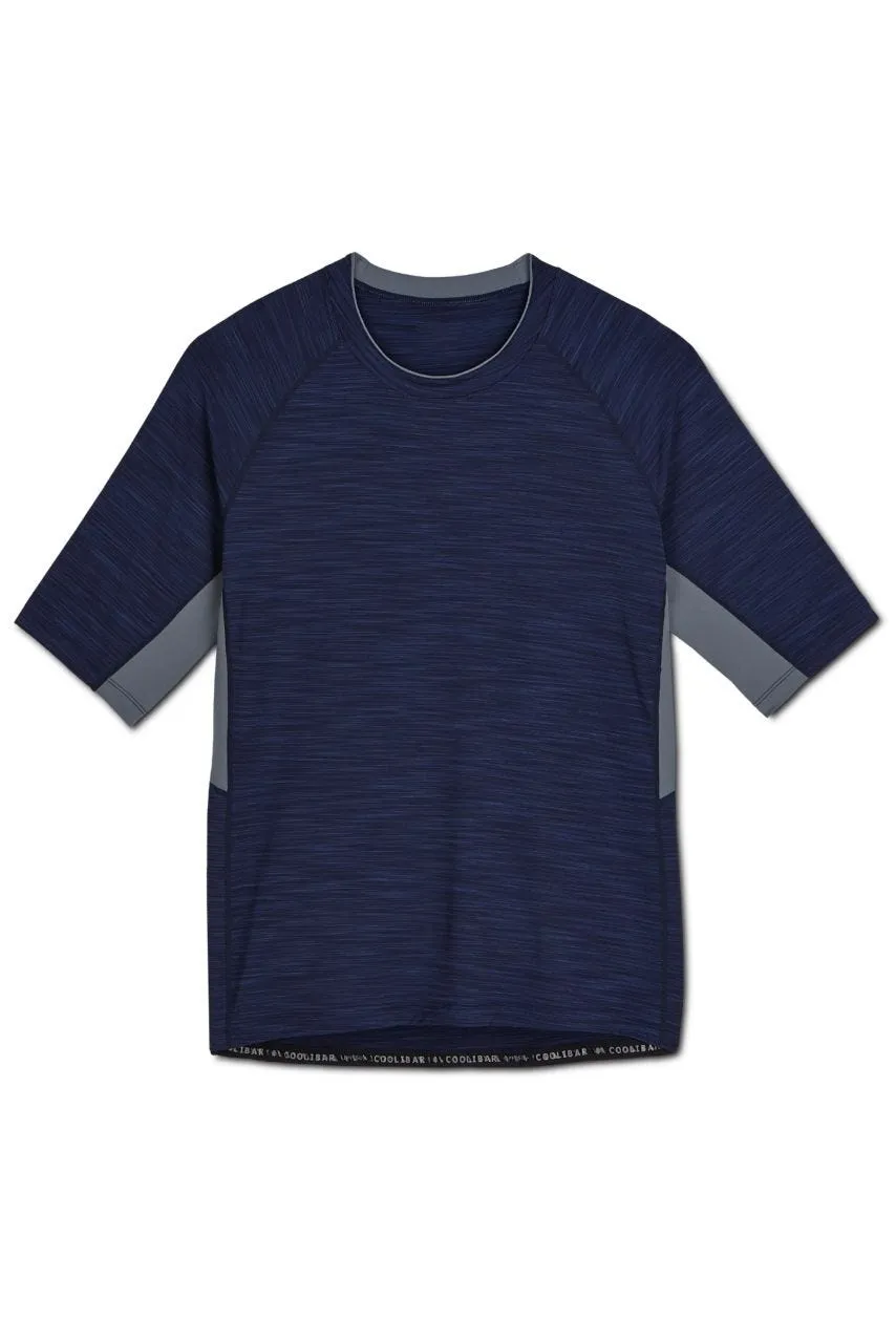 Men's Ultimate Short Sleeve Rash Guard  |  Navy Line