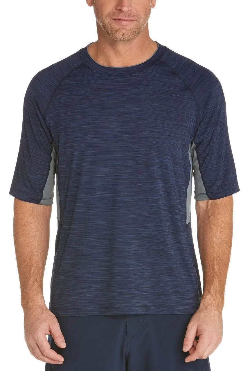 Men's Ultimate Short Sleeve Rash Guard  |  Navy Line