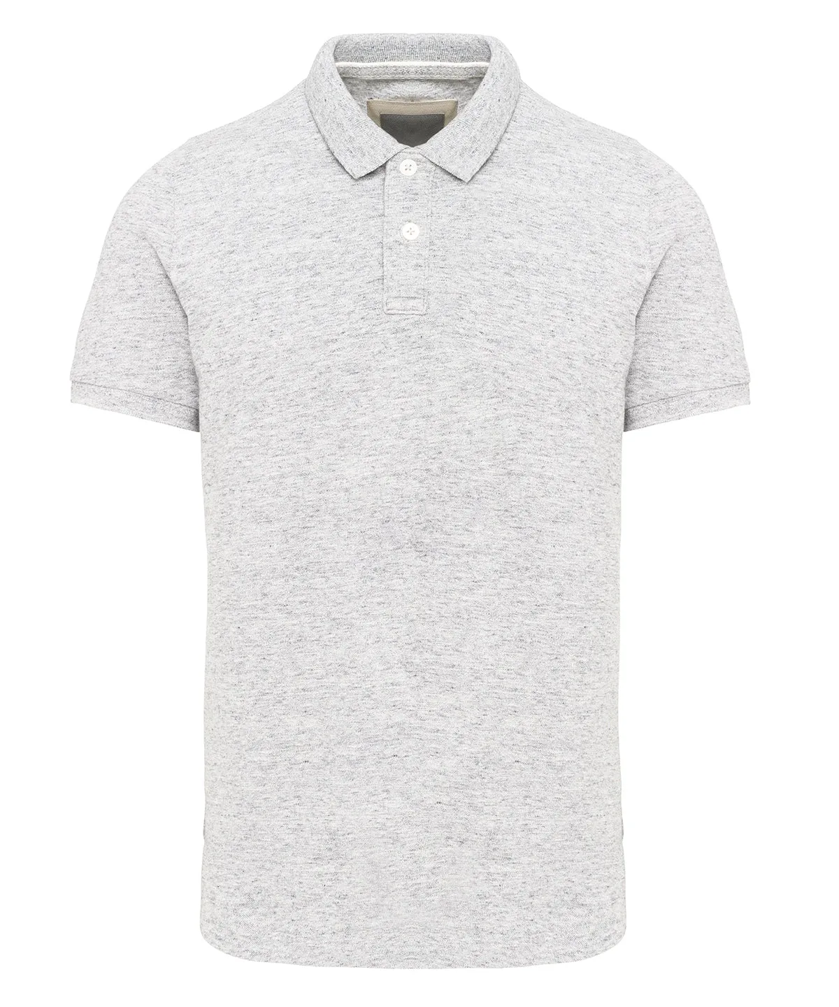Mens vintage short sleeve polo shirt | Ash Heather