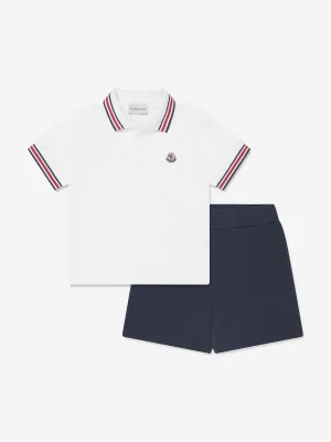 Moncler Enfant Boys Polo Shirt And Shorts in Blue