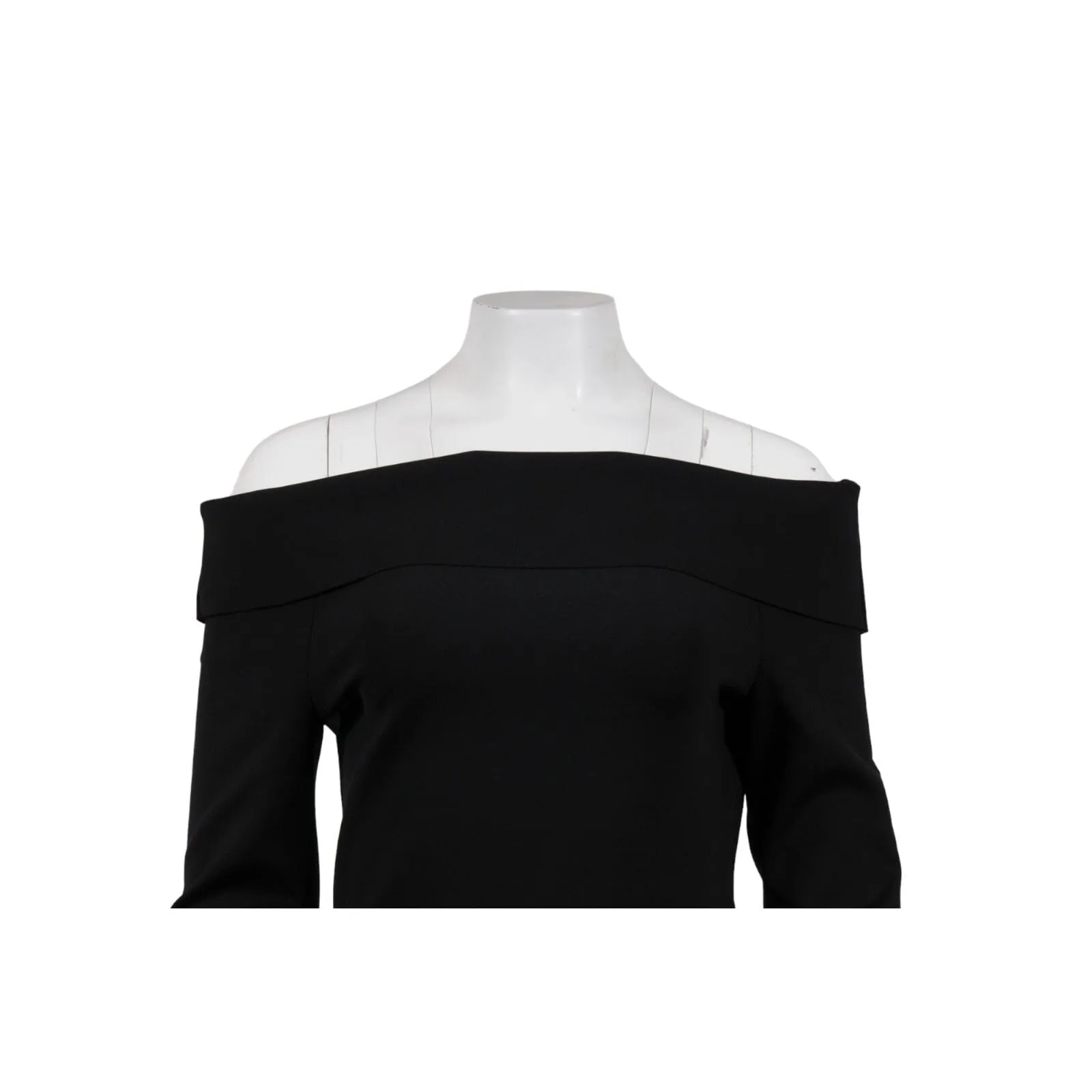 Nania Off The Shoulder Stretch Scuba Dress Size Large Black