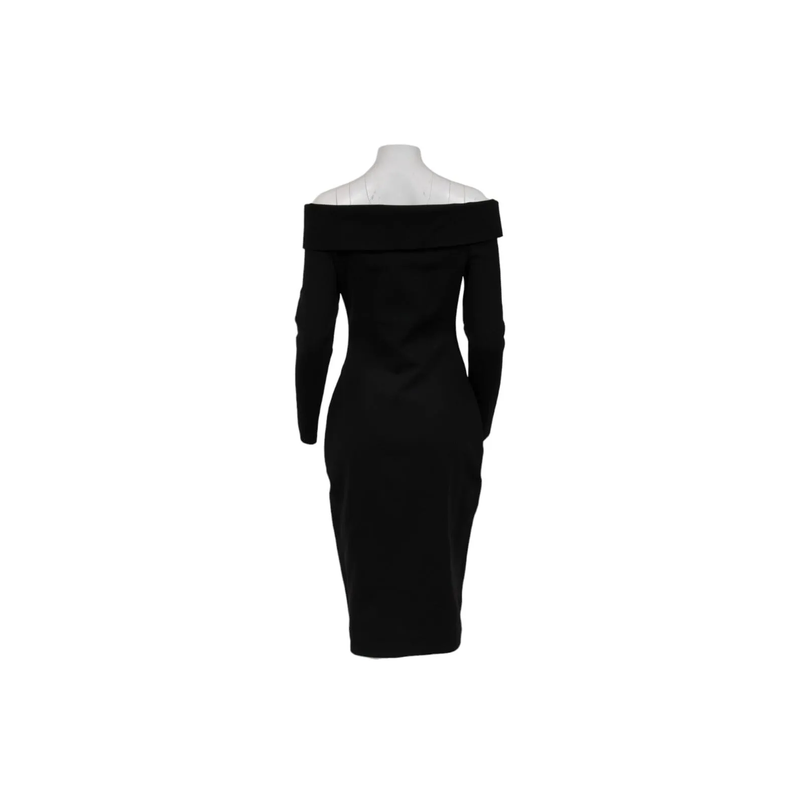 Nania Off The Shoulder Stretch Scuba Dress Size Large Black