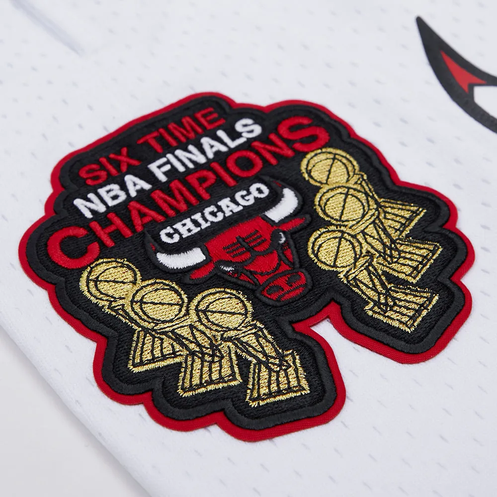 NBA CHICAGO BULLS LOGO MEN'S MESH SHORT (WHITE)