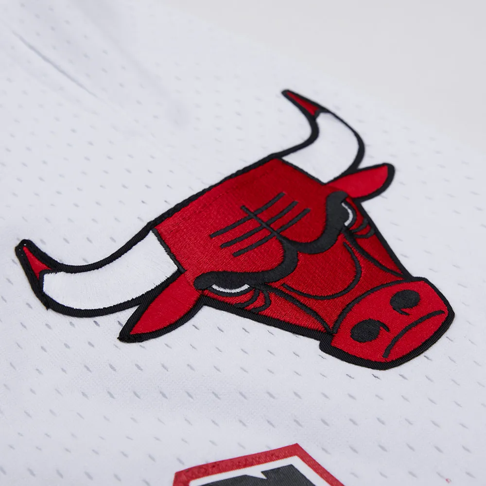 NBA CHICAGO BULLS LOGO MEN'S MESH SHORT (WHITE)