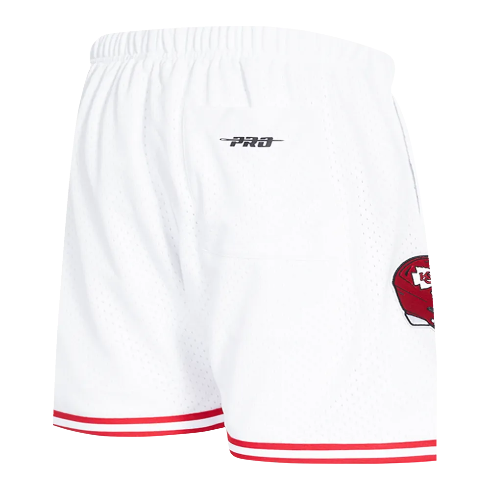NFL KANSAS CITY CHIEFS MEN'S MESH SHORT (WHITE/RED)
