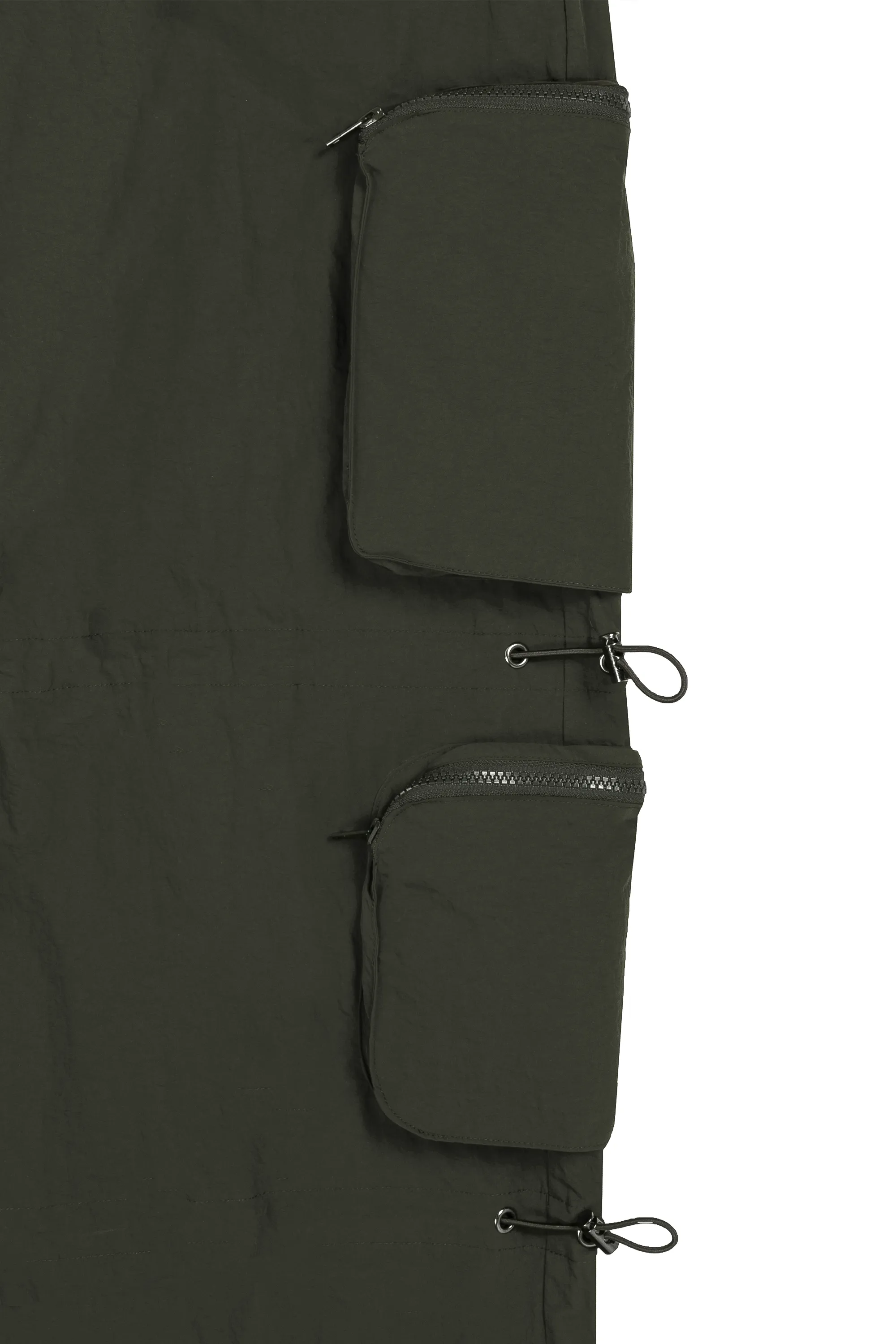 Nylon Parachute Pants- GREEN