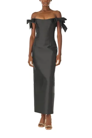 Off the Shoulder Bow Sleeve Sheath