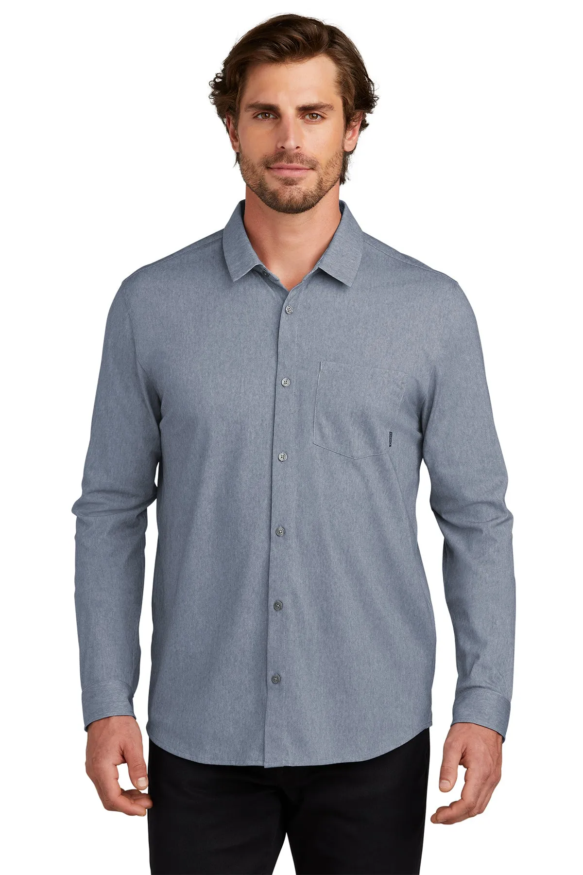 OGIO Extend Customzied Button Downs, Deep Blue Heather