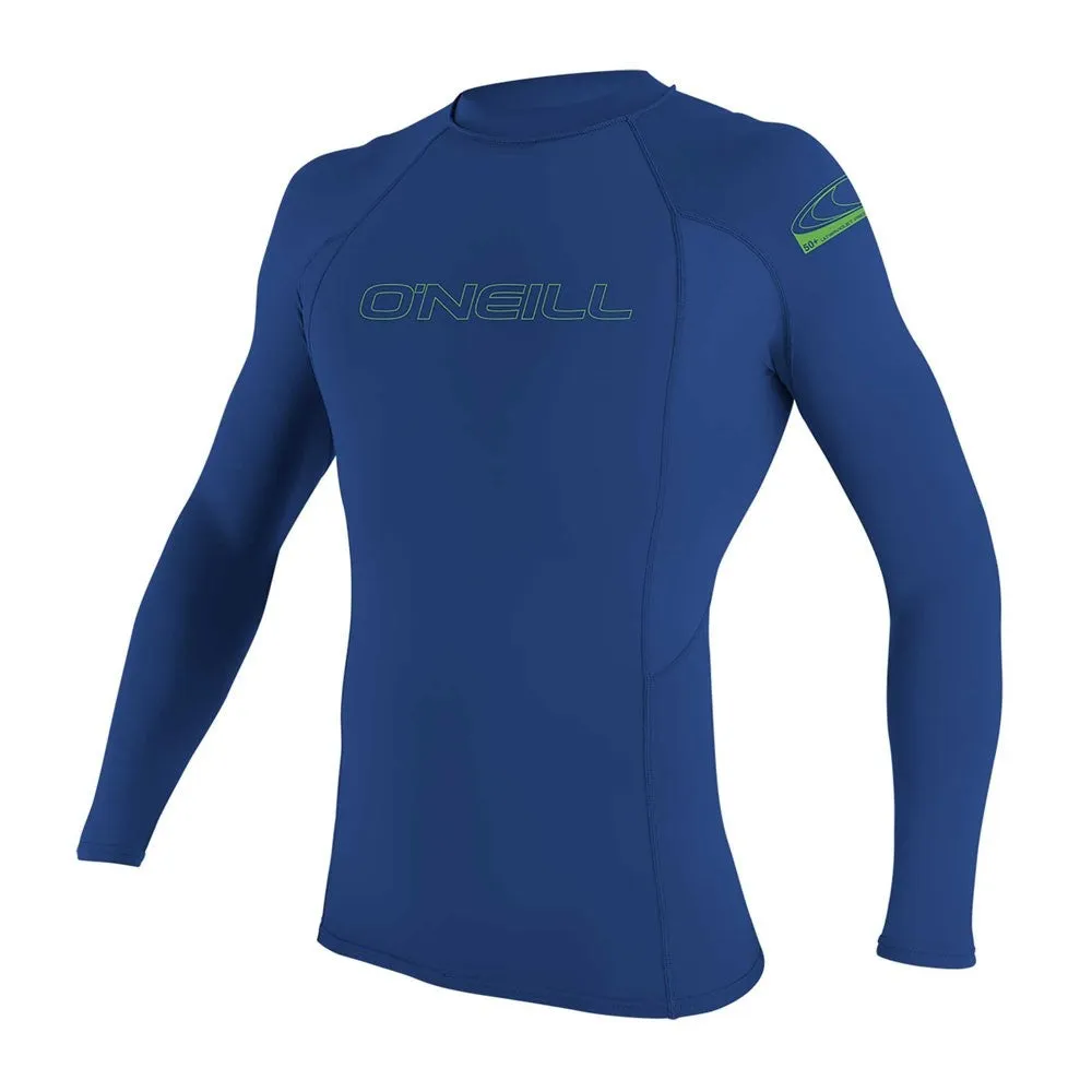 O'Neill Youth Basic Skins Long Sleeve Rash Guard  - Pacific