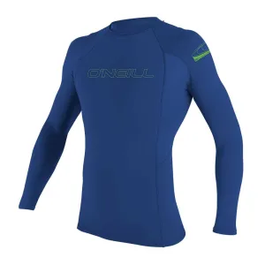 O'Neill Youth Basic Skins Long Sleeve Rash Guard  - Pacific