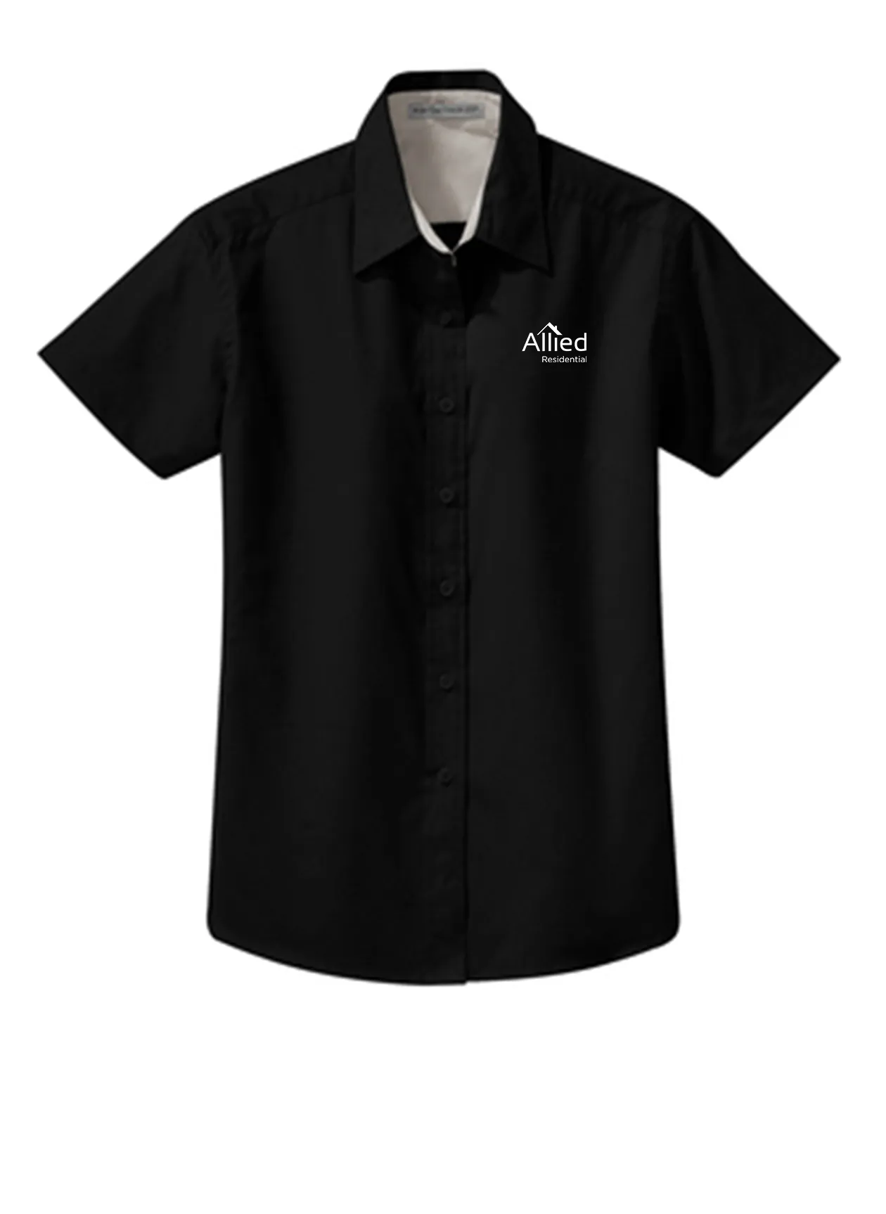 Port Authority Ladies Easy Care Shirt, Black/Light Stone [Allied Residential]