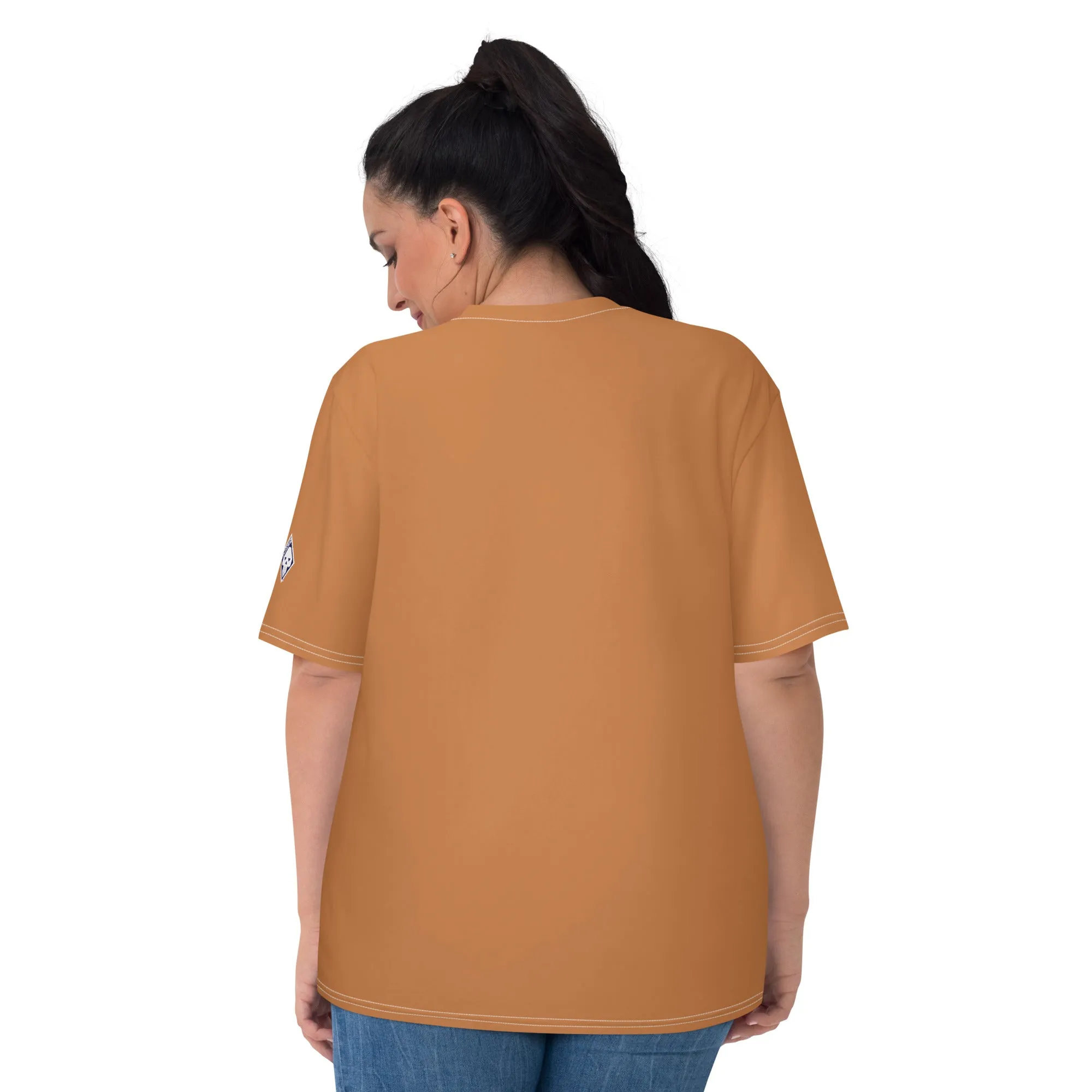 Premium Women's Short Sleeve Solid Color Rash Guard for BJJ - Raw Sienna