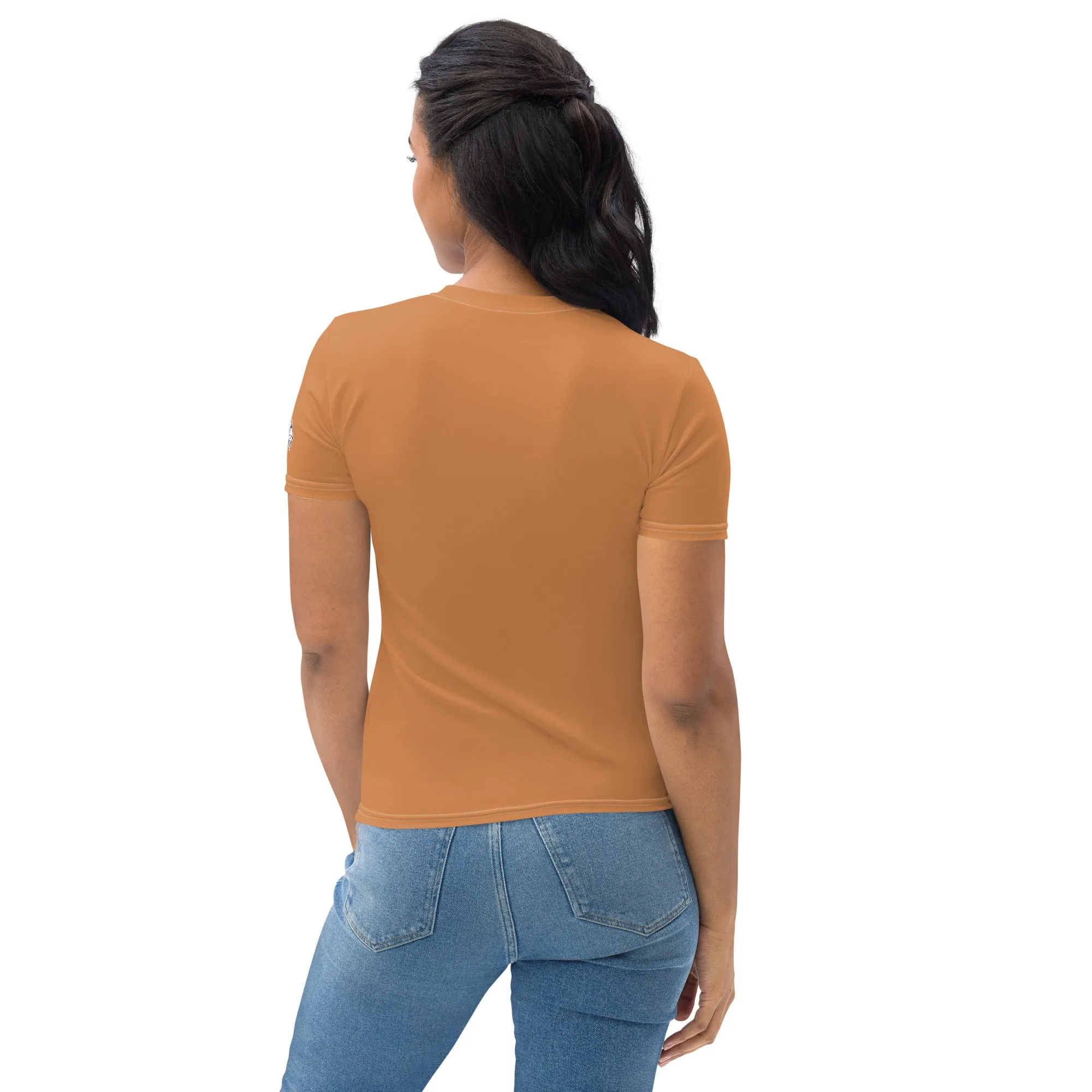 Premium Women's Short Sleeve Solid Color Rash Guard for BJJ - Raw Sienna