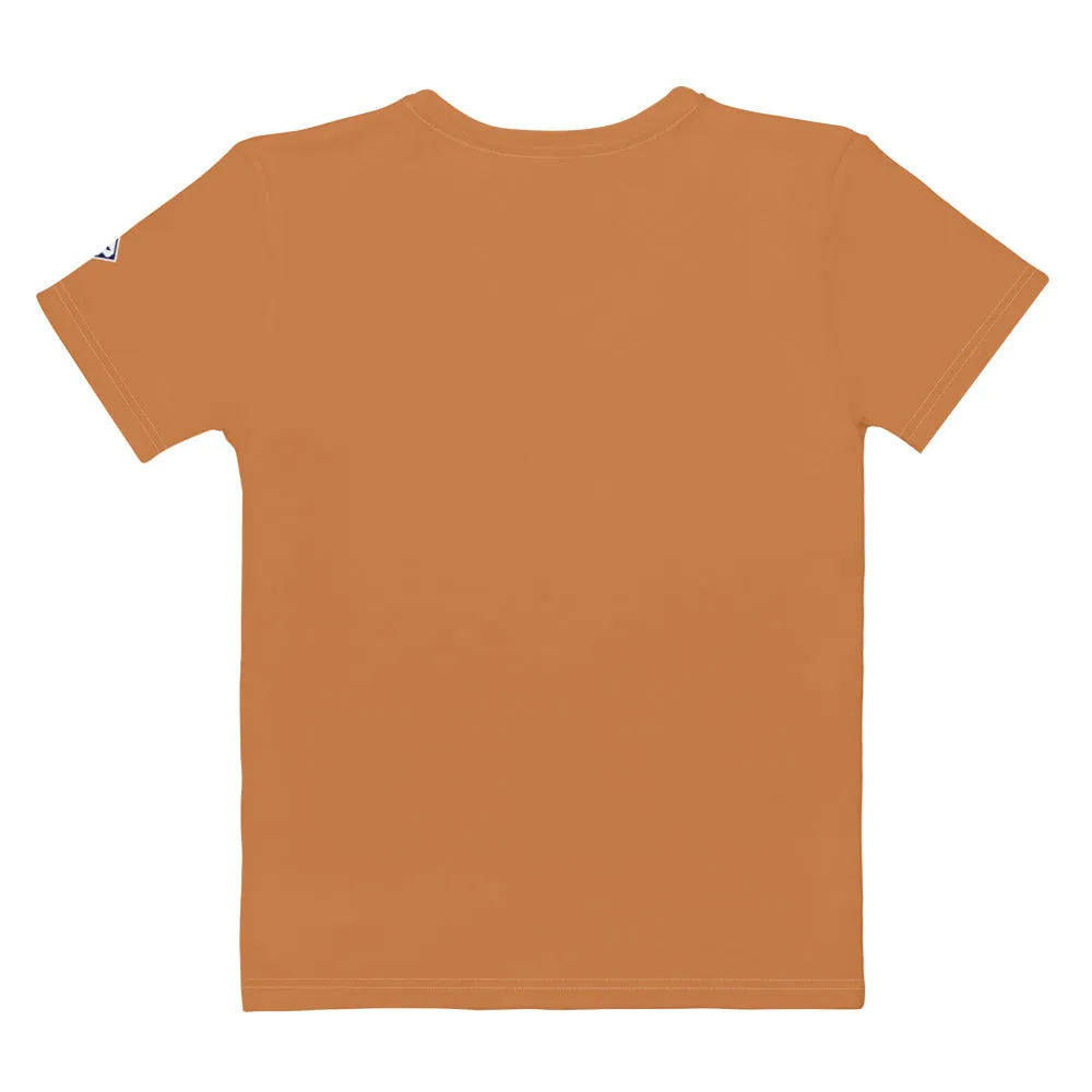 Premium Women's Short Sleeve Solid Color Rash Guard for BJJ - Raw Sienna