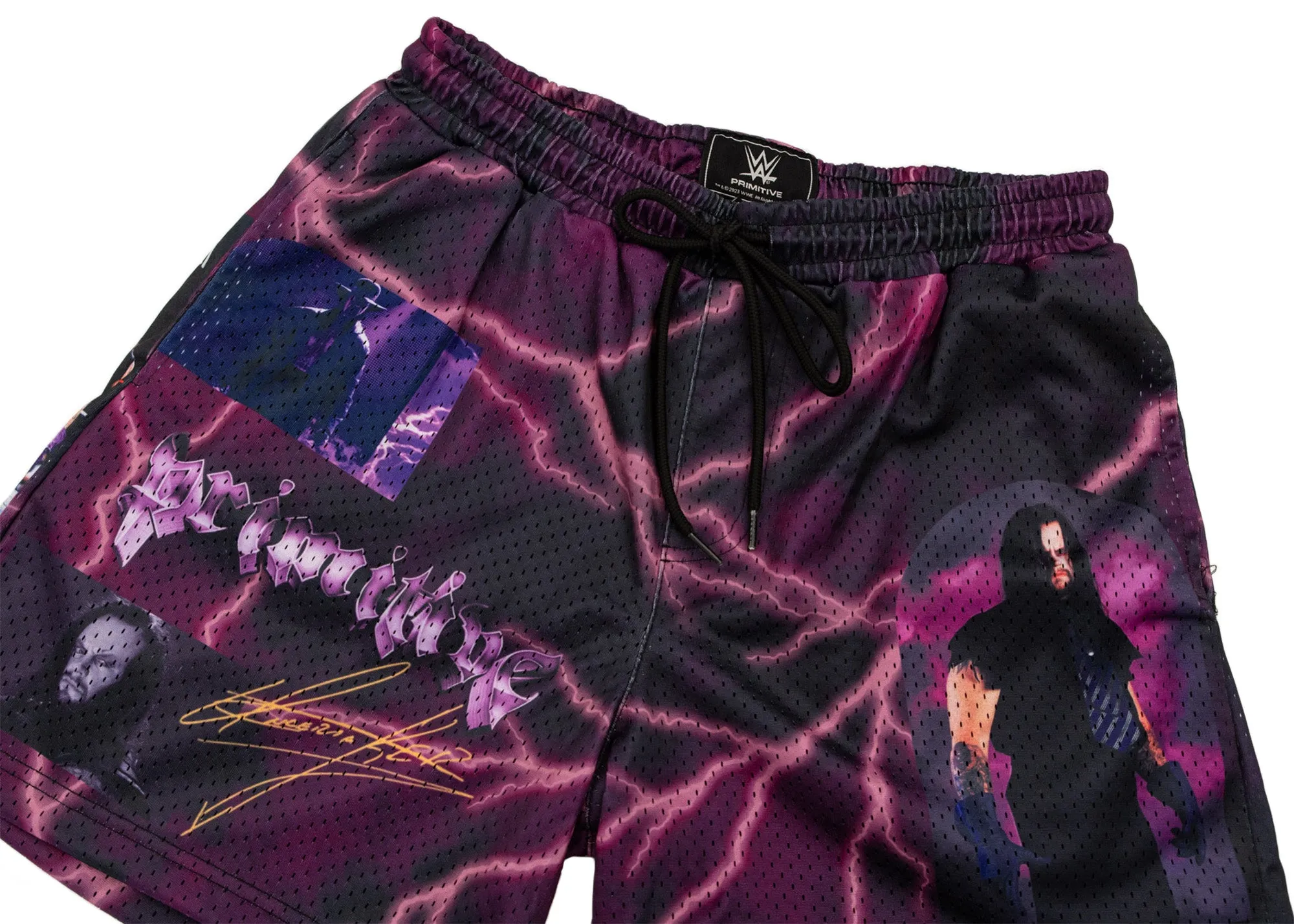 Primitive x WWE Deadman Forever Mesh Shorts 'Purple'