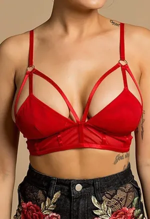 REVA RED BRALETTE