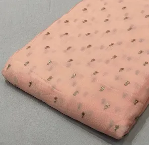 Rodeo Dust Floral Butti Embroidered Viscose Chinon Chiffon Fabric (Wholesale)