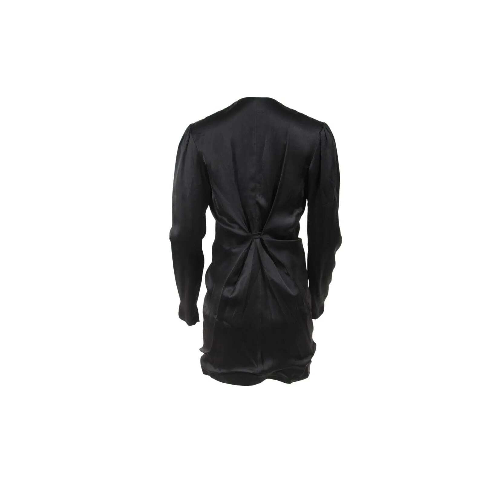 Ruffle Front Zipped Black Viscose Mini Dress Romper