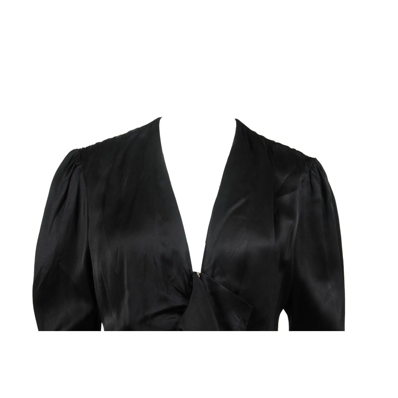 Ruffle Front Zipped Black Viscose Mini Dress Romper