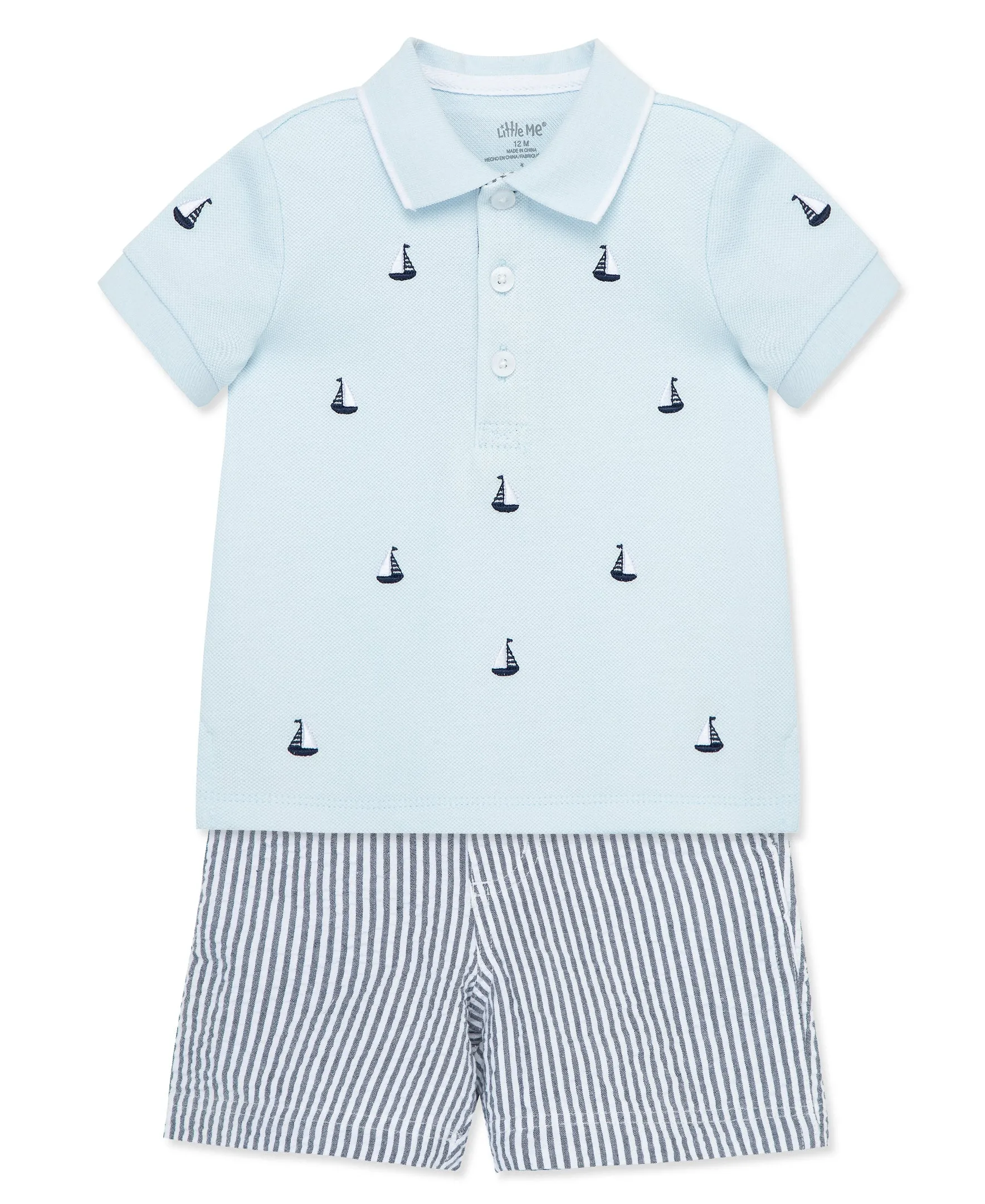Sailboat Polo Short Set (12M-24M)