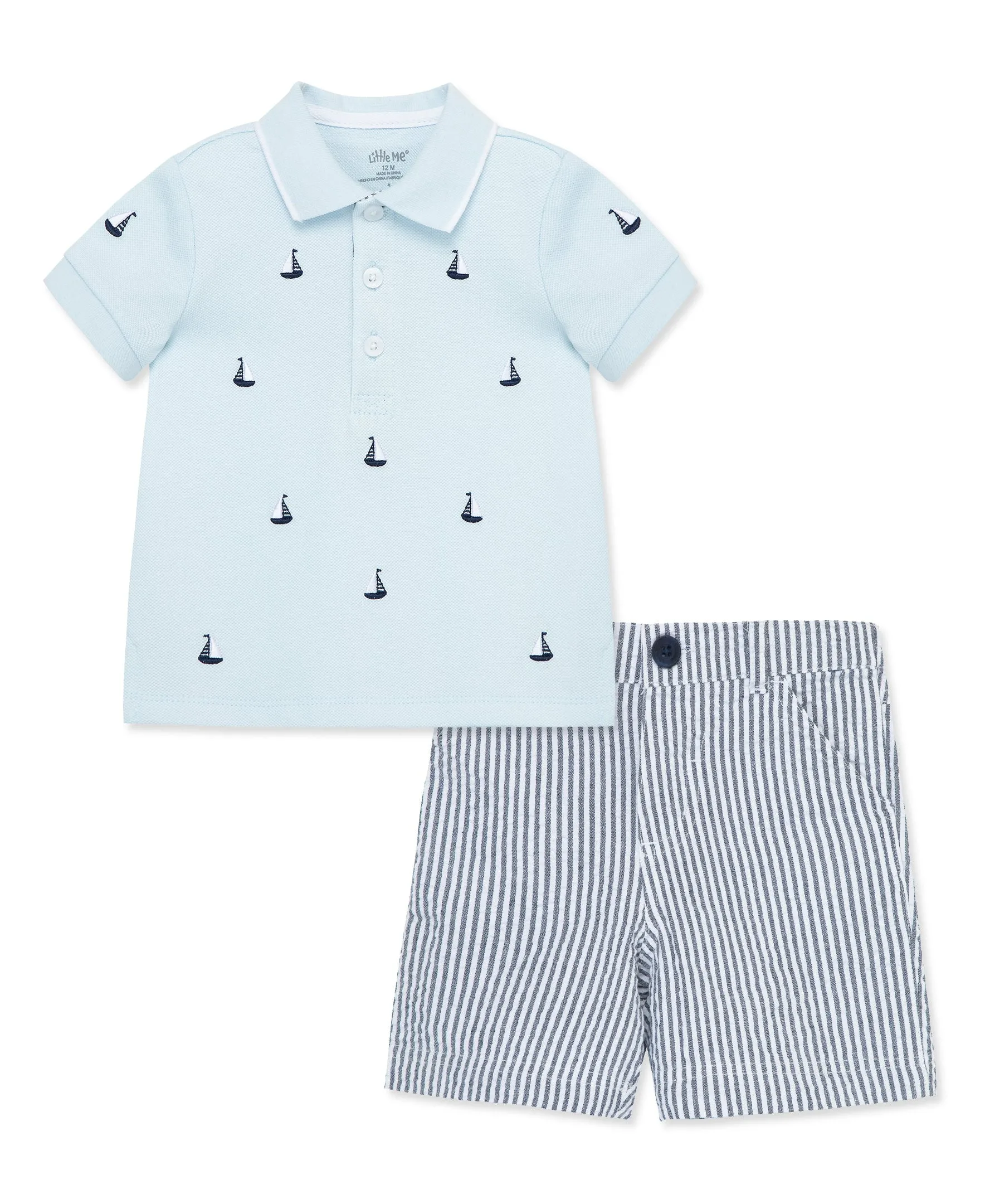 Sailboat Polo Short Set (12M-24M)