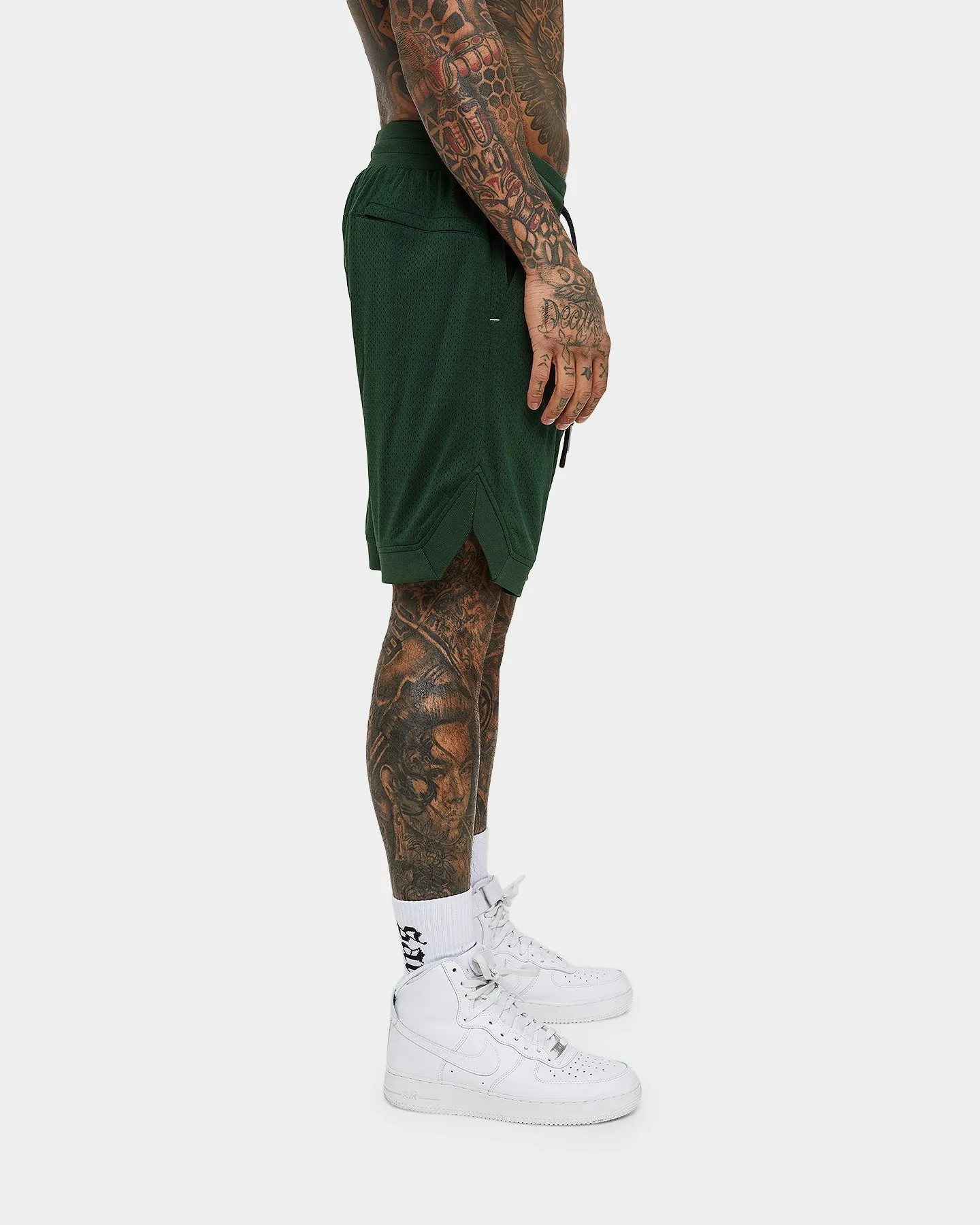 Saint Morta Day of the Dead Basketball Shorts Dark Green