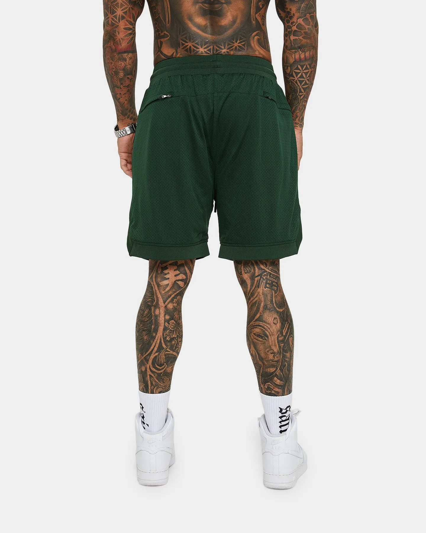 Saint Morta Day of the Dead Basketball Shorts Dark Green