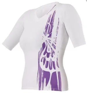 Scubapro Purple Mermaid Rashguard Women's Short Sleeve - White/Purple
