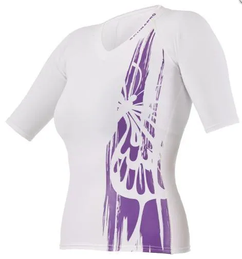 Scubapro Purple Mermaid Rashguard Women's Short Sleeve - White/Purple