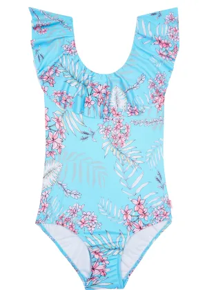 Seafolly girls swimsuit - tahiti blue