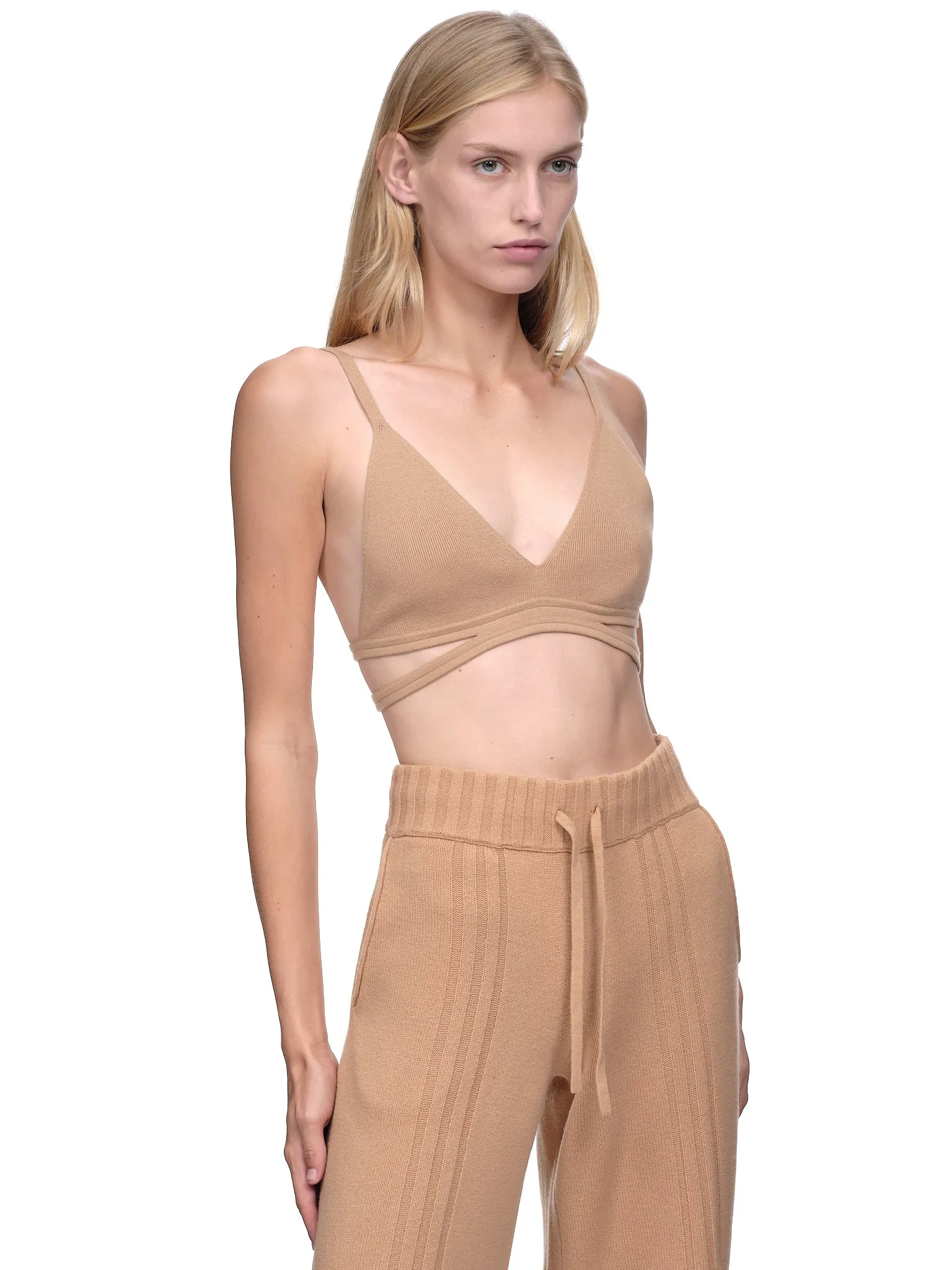 Side Cutout Bralette (A7619P22-CAMEL)