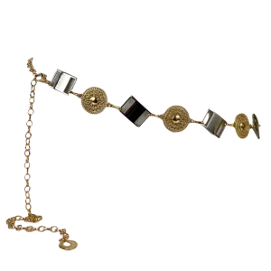 Silver gold tone belt