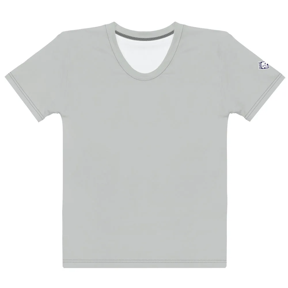 Solid Color Performance Rash Guard for Women - Short Sleeves - Smoke