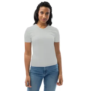 Solid Color Performance Rash Guard for Women - Short Sleeves - Smoke