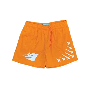 Staple Mesh Shorts || Orange