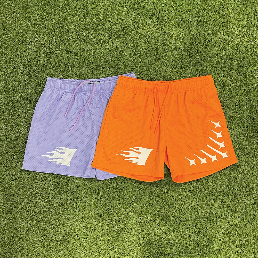 Staple Mesh Shorts || Orange