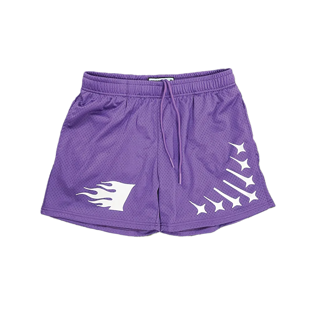 Staple Mesh Shorts || Purple