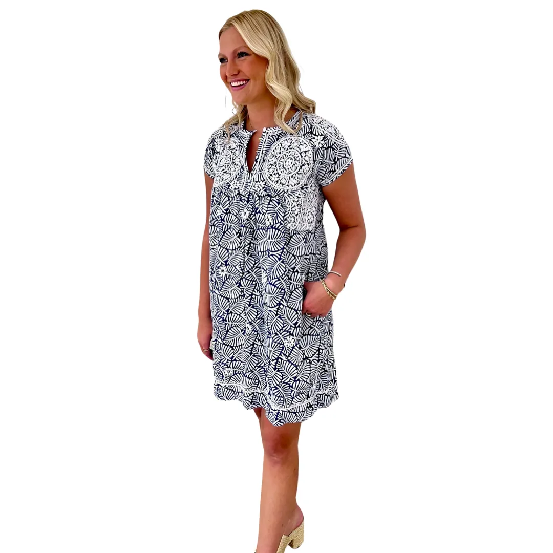 The Key Biscayne Embroidered Cotton Dress