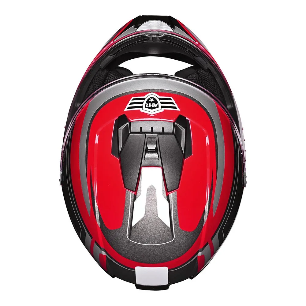 TheLAShop Motorcycle Helmet RUN-F3 Full Face Helmet DOT Red
